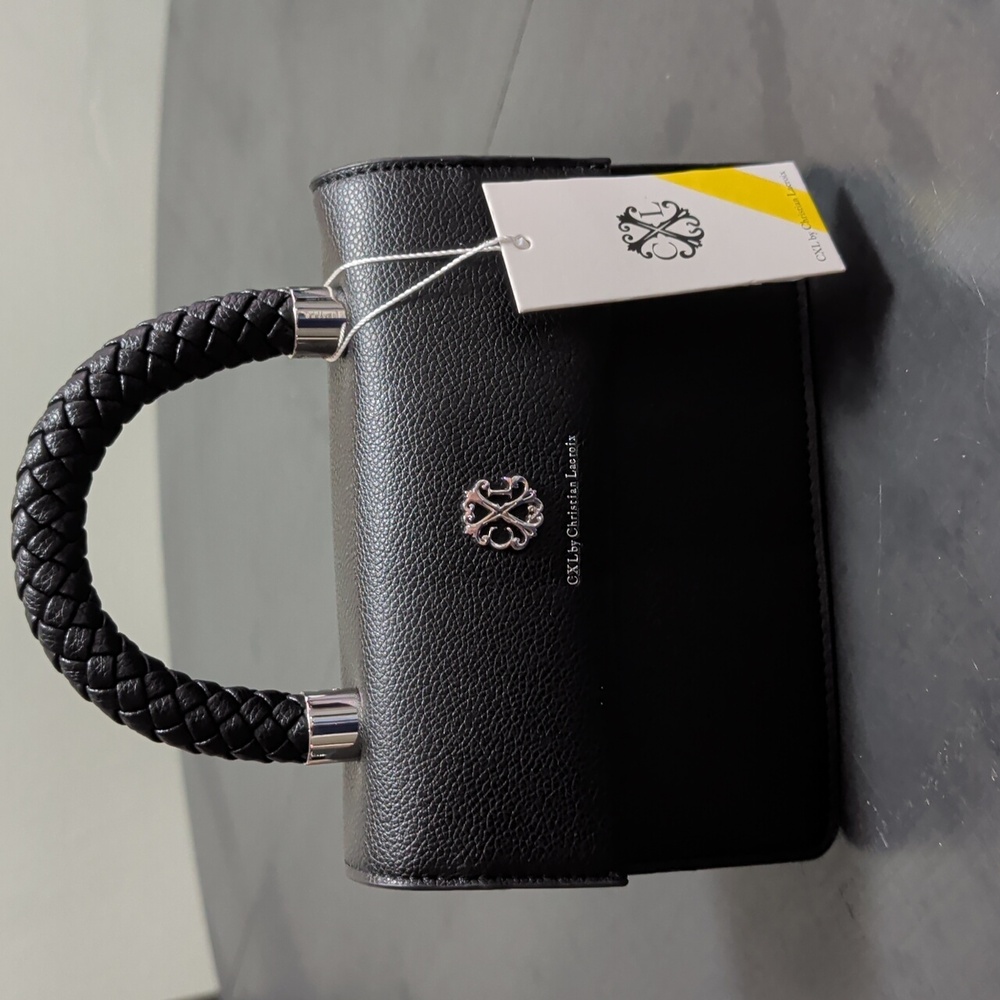 Christian Lacroix Black Mini Bag with Braided Handle